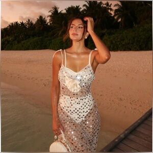 for love and lemons riley maxi dress For Love and Lemons Riley Midi Dress Green Floral